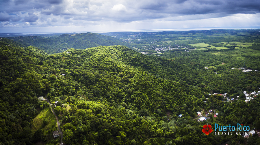 View towards the center town of San German from the mountain side.